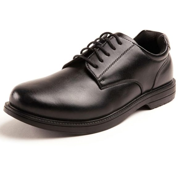Mens Crown Black Oxford Shoes